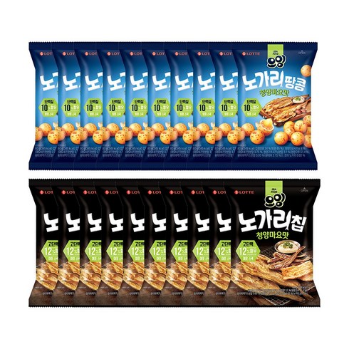 오잉 노가리땅콩 청양마요맛 80gX10개 + 노가리칩 청양마요맛 60gX10개, 단품