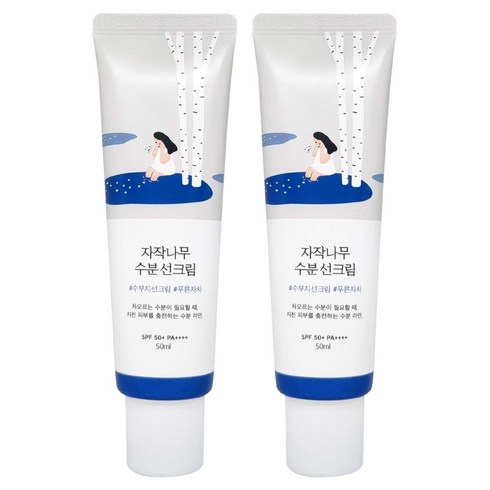 라운드랩 자작나무 수분 선크림 SPF50+ PA++++, 2개, 50ml