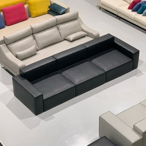 모듈소파 마스트 블랙 ALL 전체가죽 이태리통가죽 마스트로또 천연면피 4인용 가죽소파 - 국내제작 주문제작가능, 그외 주문제작 색상, 3인소파_A (팔걸이1인+보조스툴)