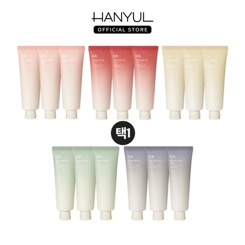 [한율] 자연을 닮은 핸드크림 x 3개 패밀리구성, 옵션:흰감국