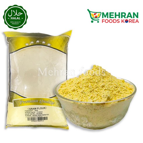 병아리콩가루 - PREMIUM Gram Flour (Besan) 1kg 프리미엄 병아리콩 가루, 1개