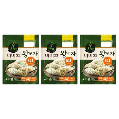 비비고만두 - cj제일제당 비비고왕교자만두 비비고왕교자1.05kg*3봉 왕교자 고기만두, 1.05kg, 3개