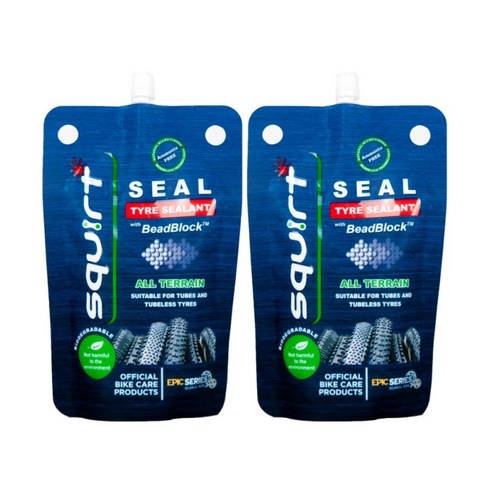 스쿼트 실 타이어 실런트 120 파우치 Squirt SEAL TYRE SEALANT 120ml 2개, 1set