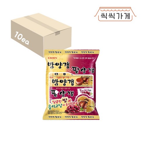 통팥맛 10  군고구마맛 10  유자맛 10  간식 양갱 선물 - [씩씩가게] 밤양갱+팥양갱 500g x 10ea 한박스, 1개