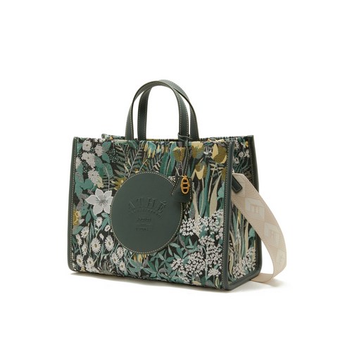 아떼 바네사브루노 악세사리 OPERA 그린 브로케이드 토트백 L 141686