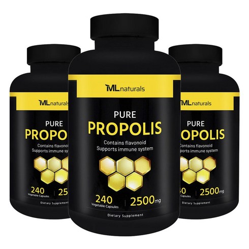 propolisplus2500 - 마이라이프내추럴스 퓨어 프로폴리스 2500mg 베지터블 캡슐, 3개, 240정