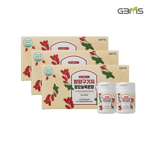 [GBMS] 레드플러스 청양구기자 발효농축분말 3박스 (30g x 6통), 단품, 단품