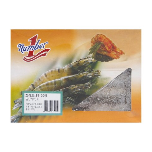 중하새우 20미 500g, 단품