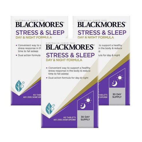 면세점블랙모어스수면유도제 - Blackmores 블랙모어스 스트레스 앤 슬리프 데이 나이트 60정 3펙, 60개, 3개
