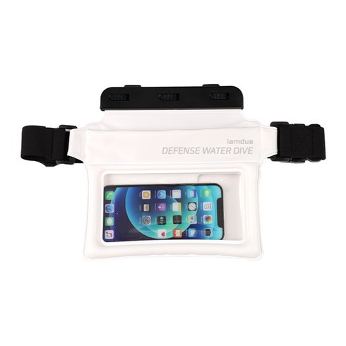 아이엠듀 스마트폰 방수팩 가방 힙색 L, 1개, 화이트