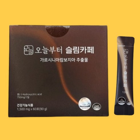 슬림카페 - 오늘부터 슬림카페 1500mg x 60포 in, 90g, 1개