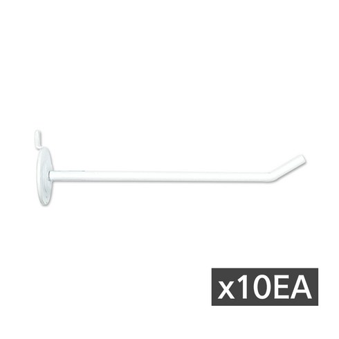 타공판후크 - JNCP 타공판 일선후크x10EA, 화이트(15cm), 1세트
