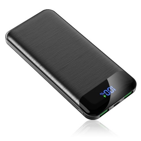 면세점보조배터리 - KLIFE 고속충전 대용량 보조배터리 20000mAh PD 22.5W QC3.0 잔량표시, 블랙-10000mah