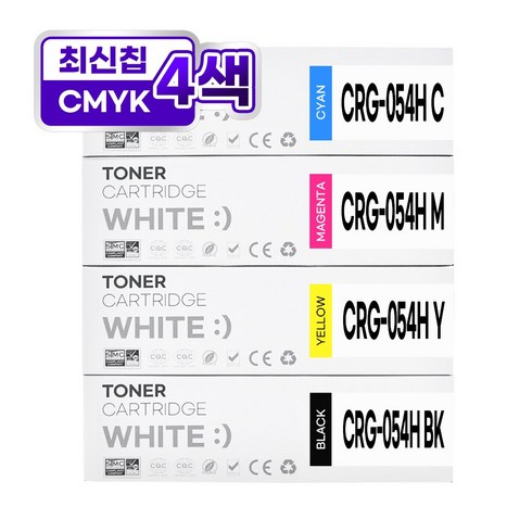 mf645cx토너 - 캐논 CRG-054 / CRG-054H 대용량 호환 토너 MF643CDW MF645CX MF641CW LBP621CW LBP623CDW, 1개, CRG-054H 대용량 4색세트