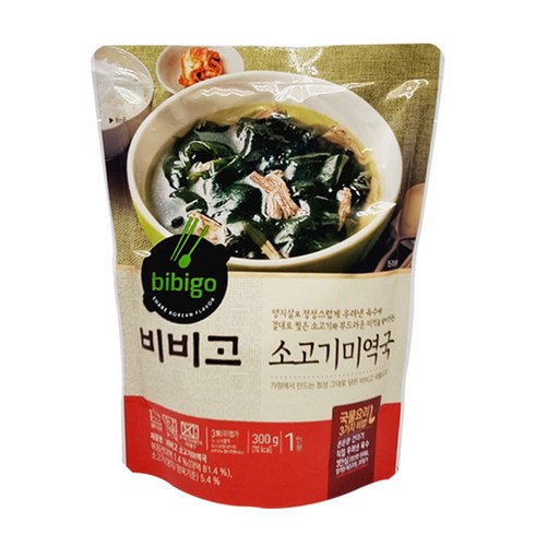 비비고 소고기 미역국, 300g, 12개