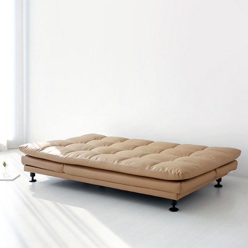 마켓비 AMBO 3인 멀티 소파베드 각도조절 접이식 침대 카우치형, 카멜 2570.0684