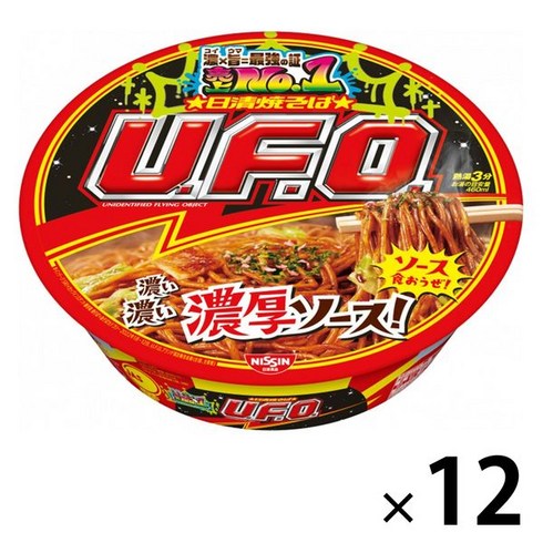 Nissin 닛신 UFO 유에프오 야키소바 볶음면 128g, 12개