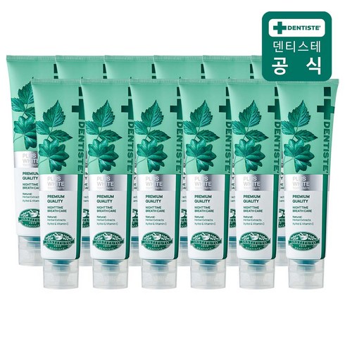 덴티스테 뉴 플러스화이트 튜브형 160g 치약, 12개