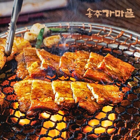 [송추가마골] 진 양념삼겹구이 400g*9팩 (무료배송), 단품