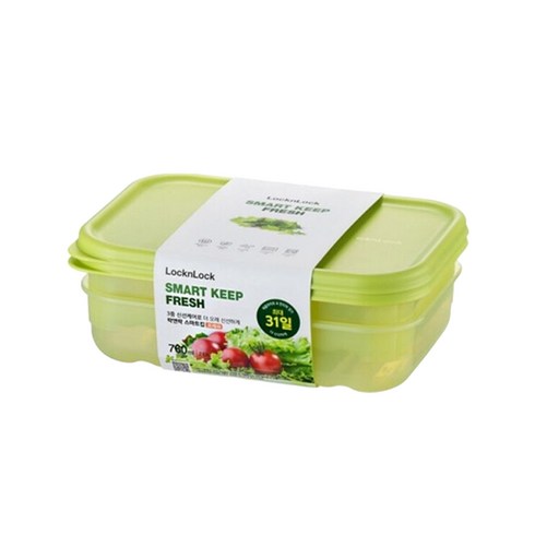 락앤락 스마트 킵 프레쉬 밀페용기 760ml, 1세트, 밀페용기 2p
