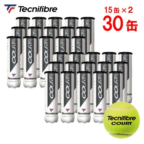 테크니화이버120 - 테크니화이버 Tecnifibre 테니스공 COURT 코트 4개입 2박스(30캔 120구) TBA4CT1, 단일 옵션