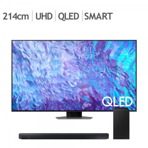 삼성 QLED TV KQ85QC80AFXKR 214cm 85 + Q600C, 벽걸이형