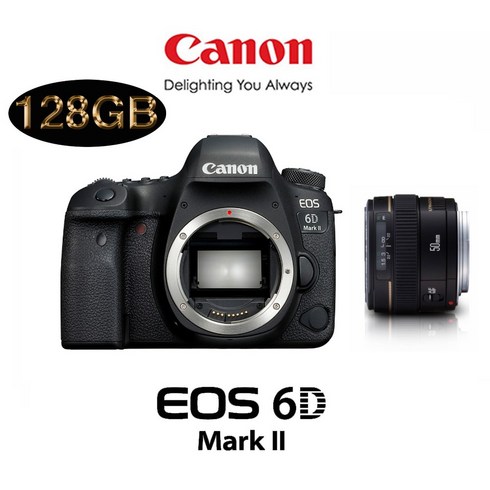 캐논 EOS 6D Mark Il BODY + 렌즈구성 풀패키지 PACKAGE, EF50 F1.4 USM+128GB+필름