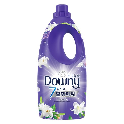 다우니 초고농축 7일 지속 탈취파워 섬유유연제 화이트티와 릴리 본품, 2L, 1개