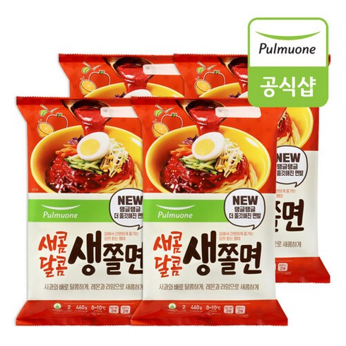 [풀무원] 새콤달콤 생쫄면 460g(2인분) x 4봉, 4개, 460g