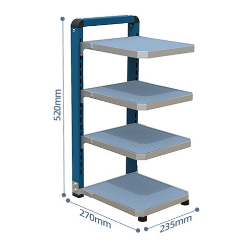 LOVFIR 프라이팬 정리대 높이조절 냄비정리대 후라이팬 수납함, 혼합색상, 4단