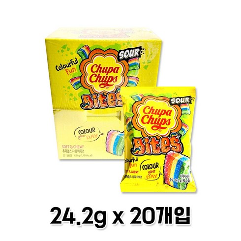 츄파춥스 사워 바이츠(캥커루박스) 24.2g x 20개입, 20개