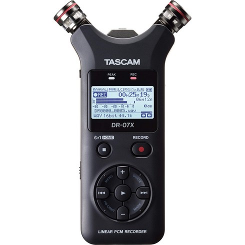 dr-07x - TASCAM (태스컴) DR-07X USB 오디오 인터페이스 탑재 스테레오 리니어 PCM 레코더 핸디 레코더 USB 마이크 Youtube ASMR 2496 고해상도