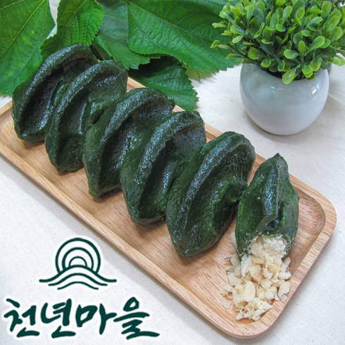 [생산자판매]천년마을 (찐) 모싯잎송편, 1.6kg, 1개, 기피동부16개+참깨흑임자20개