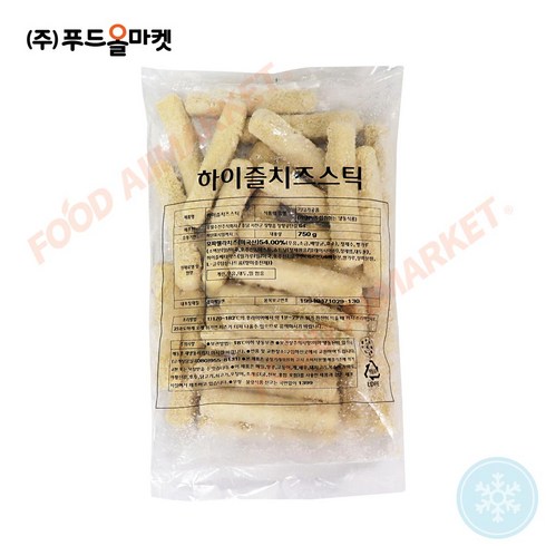 푸드올마켓_ 하이즐 치즈스틱 750g(25gx30ea) /냉동, 750g, 1개