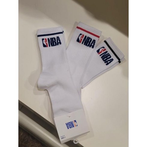 nba양말 - NBA [엔비에이] 라인 빅로고 3PACK CREW SOCKS (N245AO201P)