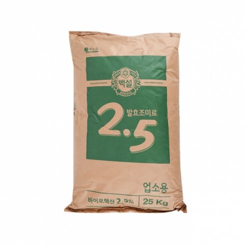 백설 발효조미료 2.5 25Kg 고복합핵산 핵산 MSG 포대2.5 대용량2.5, 1개