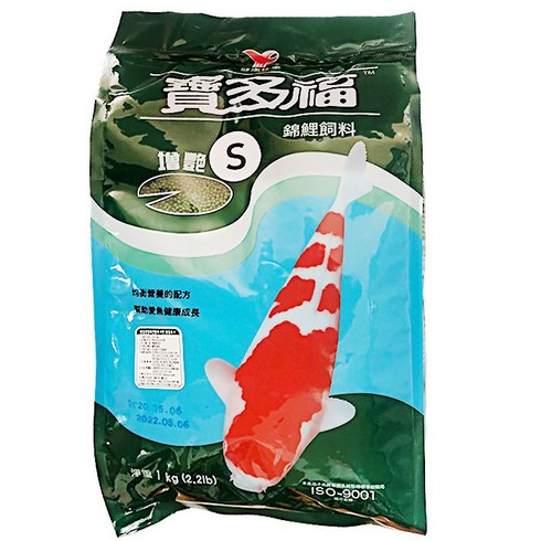 아쿠아마스터 코이푸드 1kg S 잉어 비단잉어 금붕어 사료, 1개