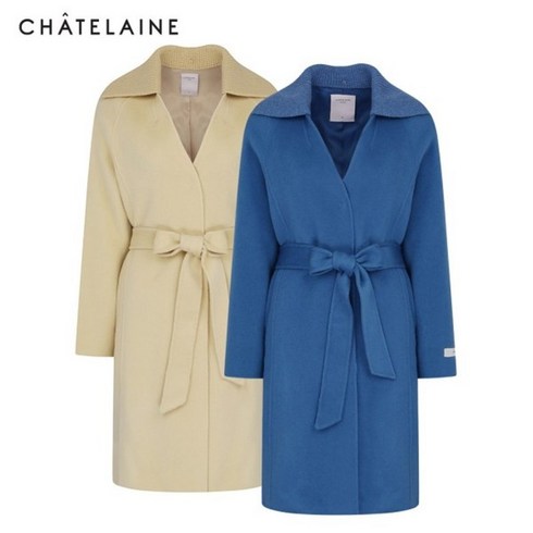 2023년 가성비 최고 노카라핸드메이드코트 - [샤트렌] HC0WCT205_니트 카라 핸드메이드 코트