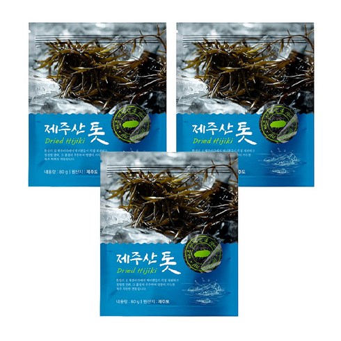 제주 자연산 건조톳 12팩 - 바디랩 제주 자연산 건조톳, 3개, 80g