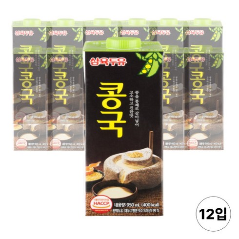 삼육두유 두유면 180g 20팩 콩국수분말 50g 10팩 비빔소스 50g 10팩 - 삼육두유 콩국, 950ml, 12개