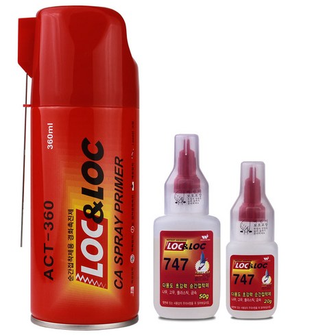 록앤록 순간접착제747[20g 50g]/빠른경화제 ACT-360 백화현상방지, 1개