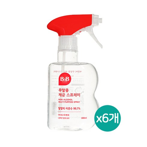 비앤비 무알콜 살균소독 제균 스프레이 300ml x 6개