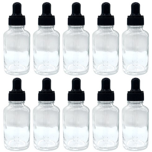 투명 유리 엠플 스포이드 공병 오일 용기 10개세트, 30ml, 10개