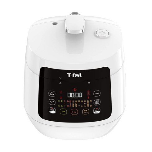 T-fal Tiffar 전기 압력 냄비 Ohydrate Cooking 3L 2L 2-4 사람 1 Unit 12 역할 12“Lakura Cooker Compact”시간 -절약 레시피 북 (80 유형) White Cy3511JPA, 상품명참조, 1ml