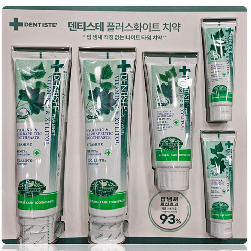 태국치약 - 덴티스테 플러스 화이트 치약 세트 허브치약 코스트코, 420g, 1개