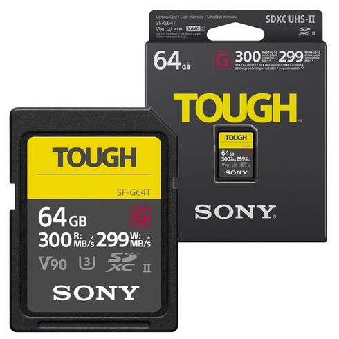 소니fx3 - 소니 SDXC TOUGH UHS-II U3 V90 터프 SD카드 SF-G64T, 64GB, 1개