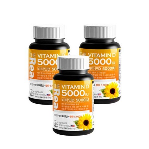 더리얼 비타민D 5000IU, 180정, 3개