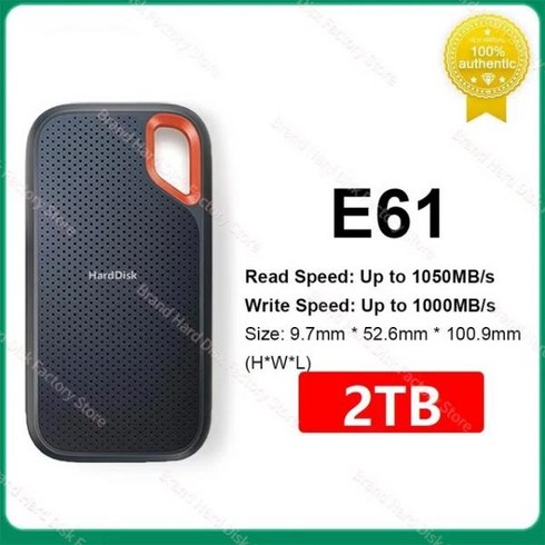 SanDisk USB 3.2 타입 A/C 휴대용 외장 솔리드 스테이트 드라이브 NVME 하드 디스크 SSD E30 E60 E61 E81 익스 프로 4TB 2TB 1TB 480GB, [05] E61-2TB  1050MBs, 05 E61-2TB  1050MBs