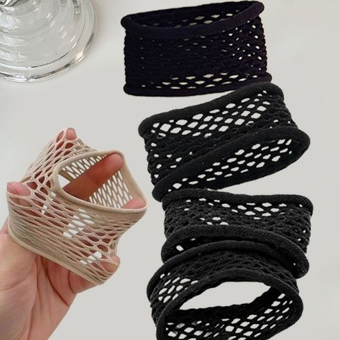 은꽃밴드 [12P] 역대급 짱짱한 여성 그물 머리끈