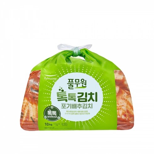 [생산직송] 풀무원 톡톡김치 포기배추김치 10kg, 1개